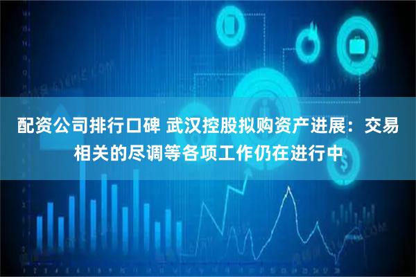 配资公司排行口碑 武汉控股拟购资产进展：交易相关的尽调等各项工作仍在进行中